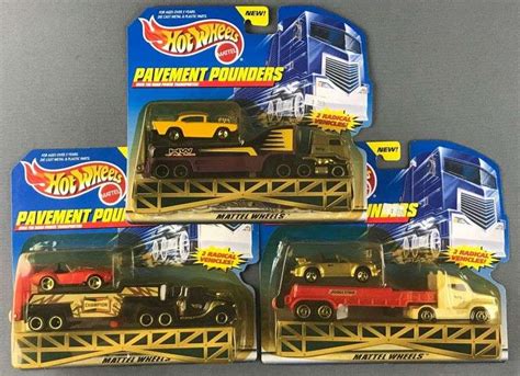 Group Of 3 Hot Wheels Pavement Pounders Vehicle Sets Matthew Bullock Auctioneers