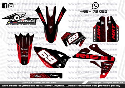 Adhesivos Moto Rieju Mrt Extreme Rojo Extremegraphics Es