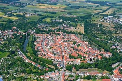 Hansestadt Gardelegen Von Oben Altstadtbereich Und Innenstadtzentrum