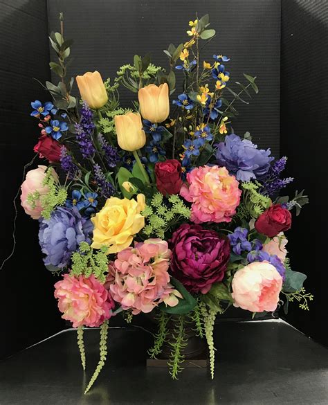 Large Vibrant Spring Arrangement By Andrea Spring Arrangements Floral