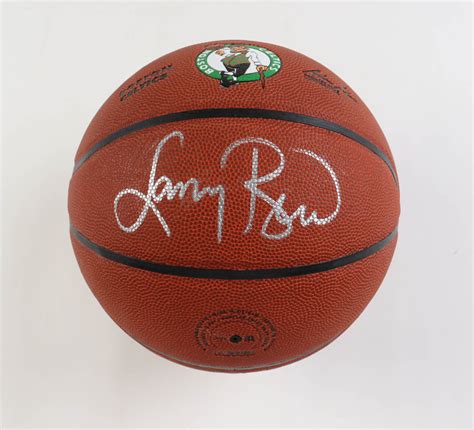 Larry Bird Signed Celtics NBA Logo Basketball Beckett Pristine Auction