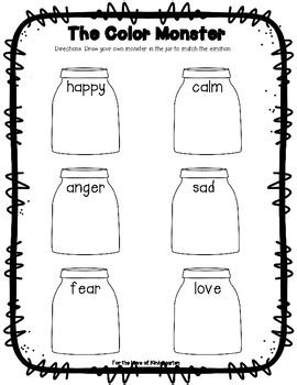 Feelings and Emotions (The Color Monster) | TpT