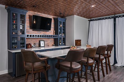 Moody Speakeasy Transitional Home Bar Other By Flourish