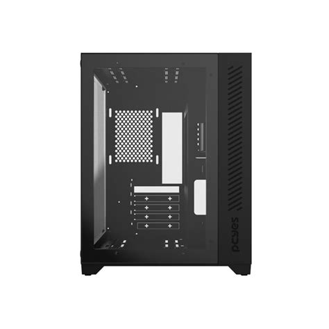 Gabinete Gamer Pcyes Forcefield Black Vulcan Mid Tower Lateral E