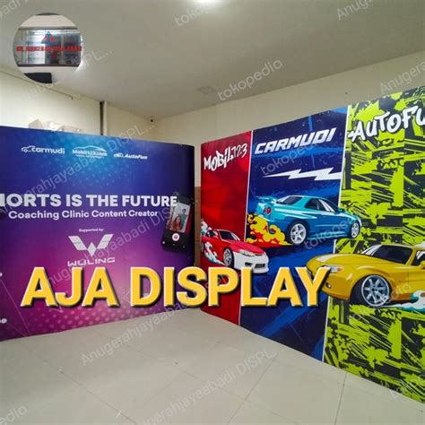 Jual BACKWALL PORTABLE 3x4 LURUS BACKDROP CETAK STRAIGHT PRINTING