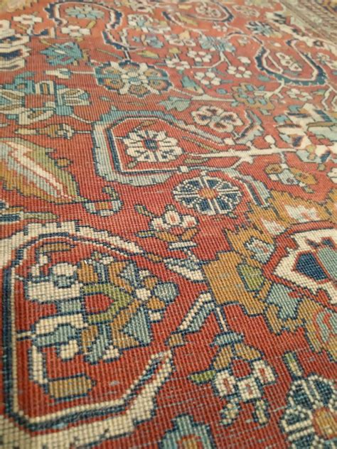 A Persian Kashan Mohtashem Rug Wool And Silk On Cotton 20th C