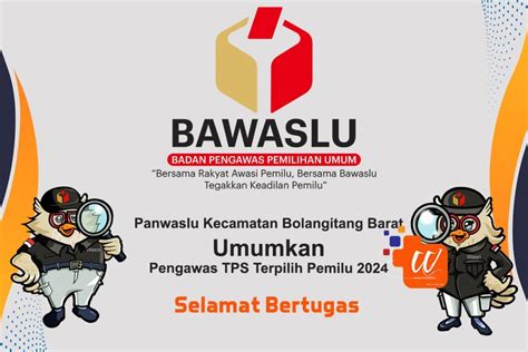 Panwaslu Kecamatan Bolangitang Barat Umumkan Pengawas TPS Terpilih