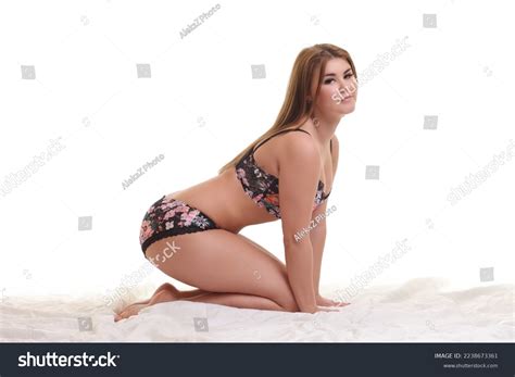 Plus Size Model Sexy Lingerie On Stock Photo 2238673361 Shutterstock