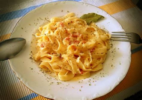 Tagliatelle A La Carbonara Receta De Josevillalta Cookpad