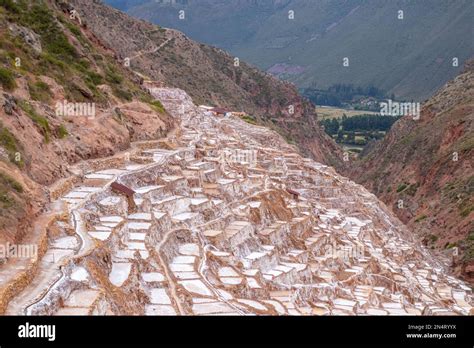 View Of The Natural Salt Pools In Las Salineras De Maras In The Sacred