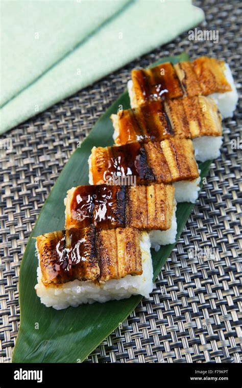 Anago Nigiri Sushi Stock Photo Alamy