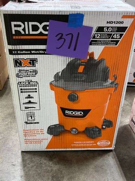 Ridgid 12 Gallon Wet Dry Vac In Box Earl S Auction Company