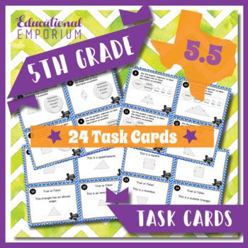 Teks Task Cards Two Dimensional Geometry By Educational Emporium