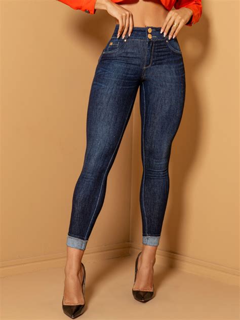 Cal A Feminina Skinny Empina Bumbum Pit Bull Jeans