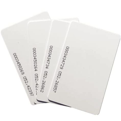 Tarjetas de proximidad identificación 125 KHz PVC blanco para