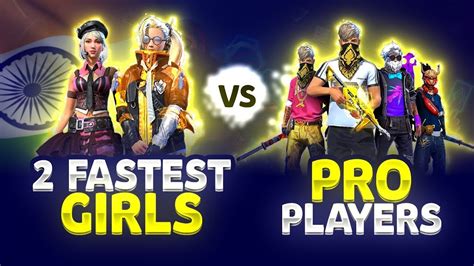 Overpower Girls Vs Real Pro Players Free Fire Insane Gameplay By