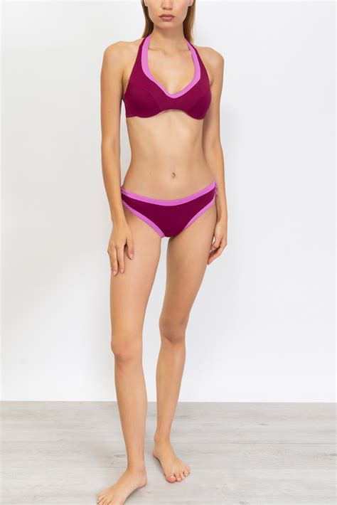 Bikini Ferretto Rosso Con Slip Coulisse Verdissima Abbiati