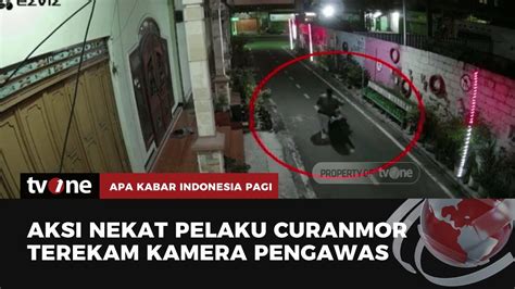 Terekam Cctv Curanmor Dengan Santai Tuntun Motor Curian Akip Tvone