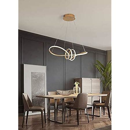 Buy Citra Gold Led Pendant Chandelier Twist Lights Dining Room Lamp