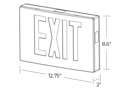 Exit Sign Dimensions