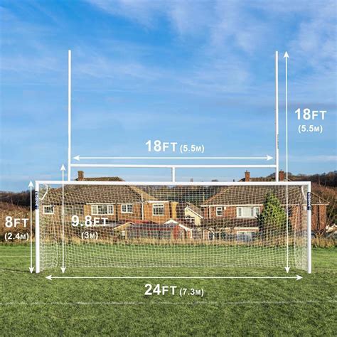 Forza Socketed Rugby Football Goal Posts Net World Sports