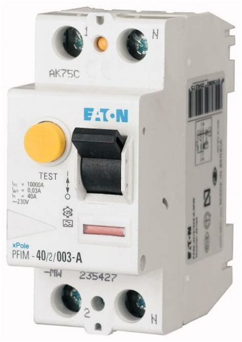 EATON EATON INTERRUTTORE DIFFERENZIALE MODULARE PURO 2X40A 0 03A 235394