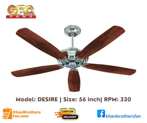 GFC Desire Model Ceiling Fan Five Blades Size 56 330 RPM And 80w