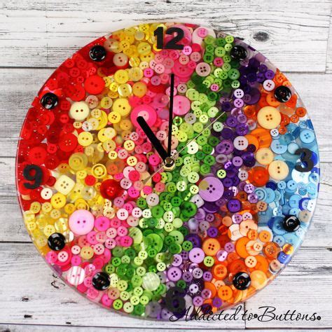 Colour Pencil Resin Turned Wall Clock For Office By Busbysworkshop