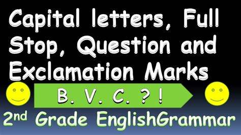 Capital Letters Full Stop Question And Exclamation Mark 2nd Class