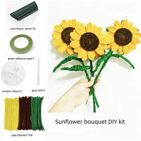 Pipe Cleaners DIY Kit Sunflower Bouquet