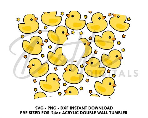 Rubber Ducks Starbucks Double Wall Acrylic Tumbler Svg Png Dxf Bath