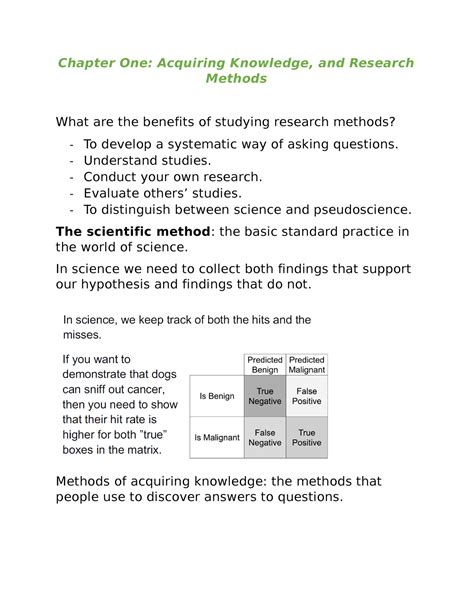 Psych 310 Ch 1 Notes From 2023 Winter Psyc310 Research Methods And