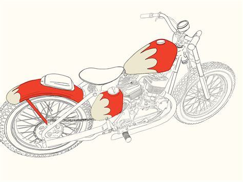 Model K Harley Davidson Chopper by Jon on Dribbble