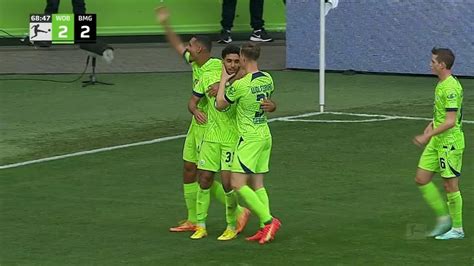 Omar Marmoush goal 69th minute VfL Wolfsburg 2-2 Borussia ...