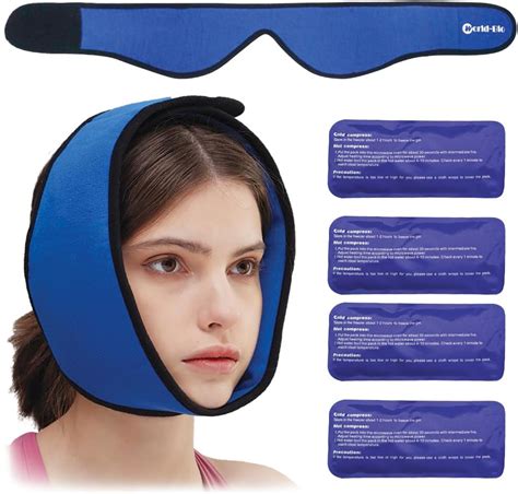 Wisdom Teeth Ice Pack Wrap For Pain Tmj Relief Reusable Jaw Ice Pack Adjustable Hot Cold