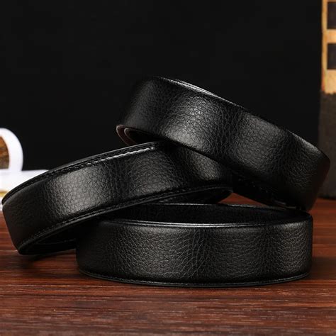 High Quality Microfiber Leather Men Belt Without Buckles Automatic