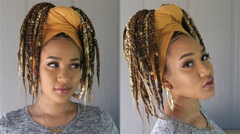 Fastest Box Braiding Technique Easy Head Wrap Style Youtube