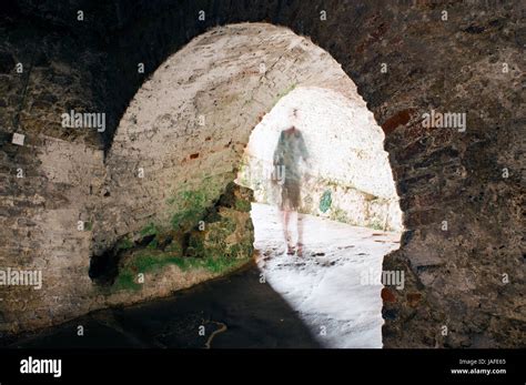 Slave Dungeon Entrance Cape Coast Castle Cape Coast Ghana Stock