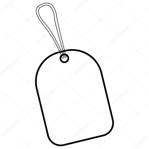 Gift Tag Outline SVG File