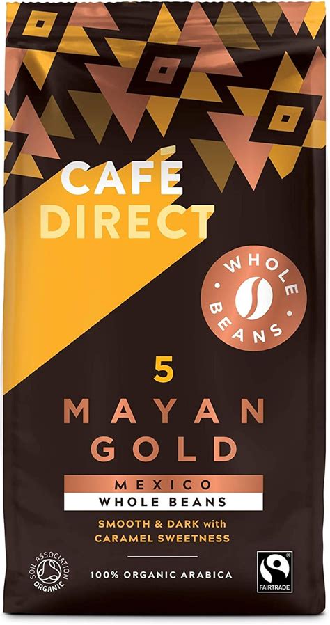 Cafédirect Mayan Gold Mexico Organic Fairtrade Whole Bean Coffee 227g