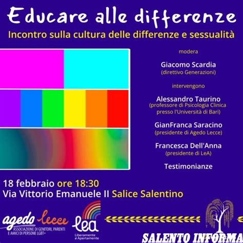 Educare Alle Differenze Incontro Sulla Cultura Delle Differenze Di Genere