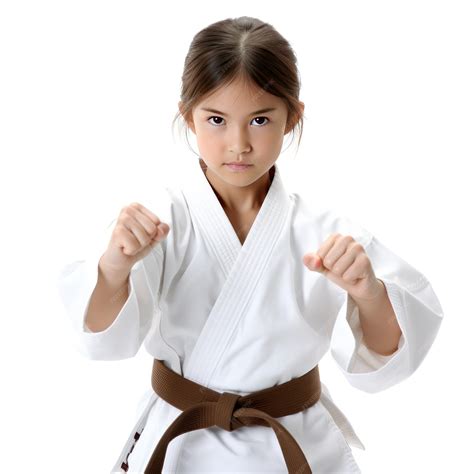 Premium Ai Image Girl From Japan In Dynamic Karate Stance Exuding Strength And Determination