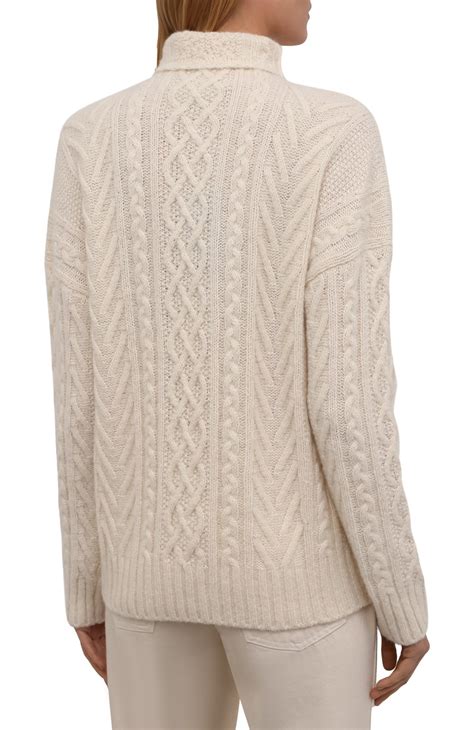 Женский кремовый свитер из кашемира и шелка RALPH LAUREN купить в ...