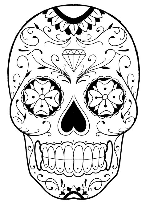 Tete De Mort A Colorier GreatestColoringBook