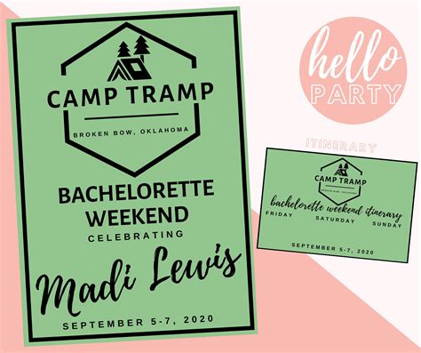 Camping Bachelorette Party Invitation Glamping Bachelorette Party