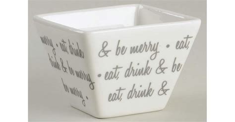 Script Gray Individual Square Appetizer Bowl By Ciroa Replacements Ltd