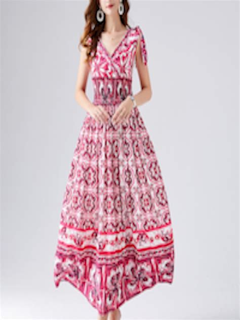 Buy Jc Collection Ethnic Motifs Printed Fit And Flare Maxi Dress