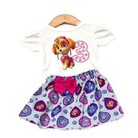 Paw Patrol Birthday Outfit Skye Clothing Set Girl Skye Etsy Paw