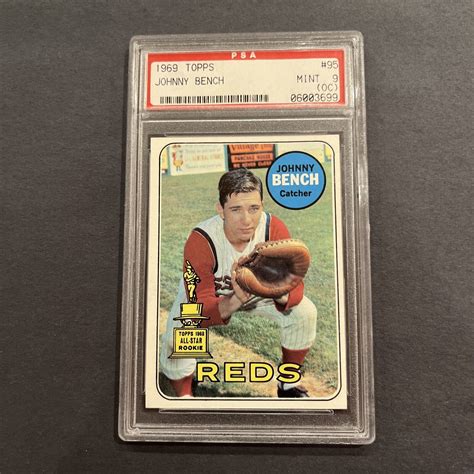 1969 JOHNNY BENCH TOPPS ALL STAR ROOKIE 95 PSA 9 HALL OF FAME EBay