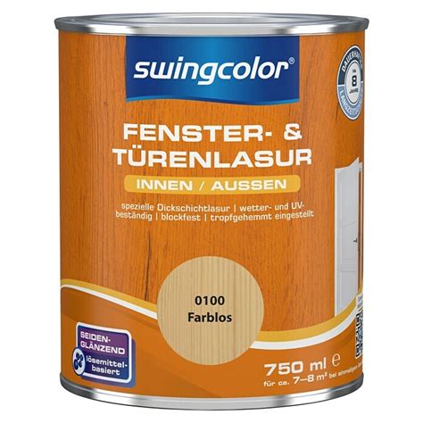 Swingcolor Fenster T Renlasur Farblos Ml Seidengl Nzend